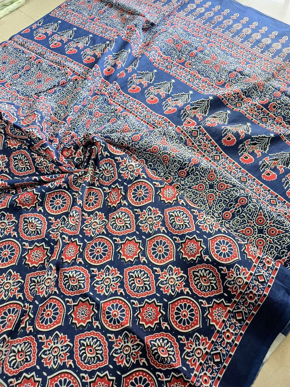 Ajrakh Mul Cotton - Blue