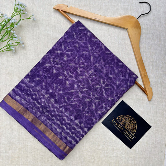 Kota Doria Batik print - Purple