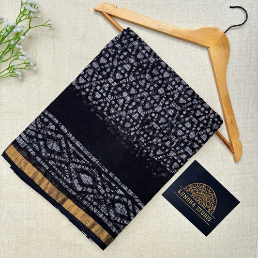 Kota Doria Batik print - Black