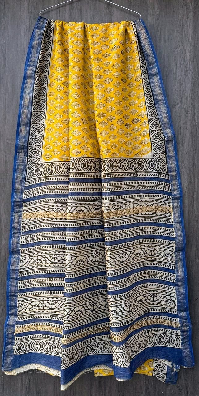 Maheshwari Silk Cotton - Yellow