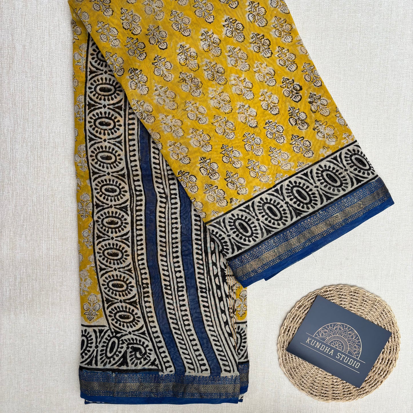 Maheshwari Silk Cotton - Yellow