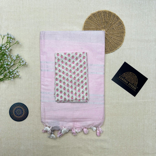 Linen Cotton - Soft Pink