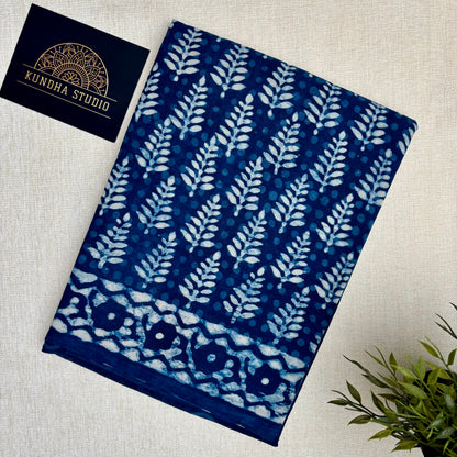 Mul Cotton Handblock - Indigo