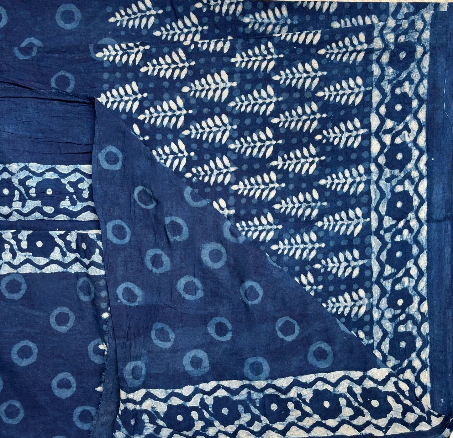 Mul Cotton Handblock - Indigo