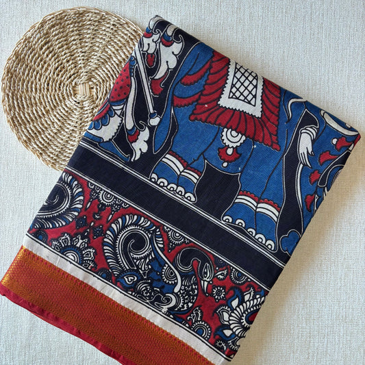 Kalamkari Chennur Silk - Black