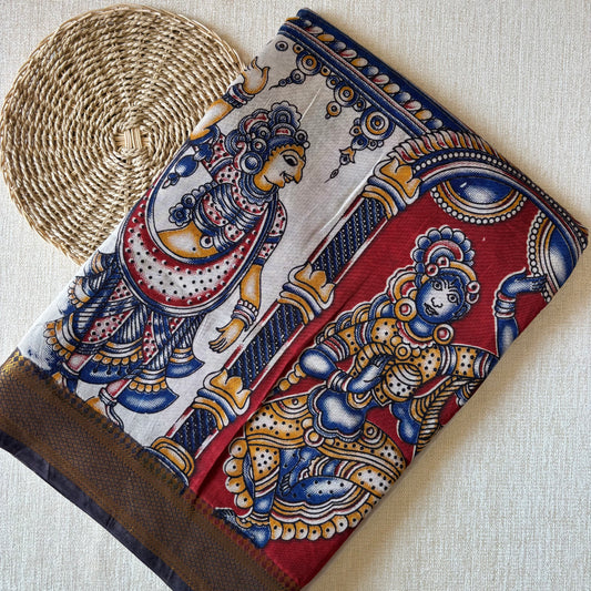 Kalamkari Chennur Silk - Ivory